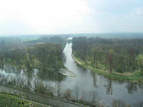 View of the Vltava and Labe rivers from Melnik