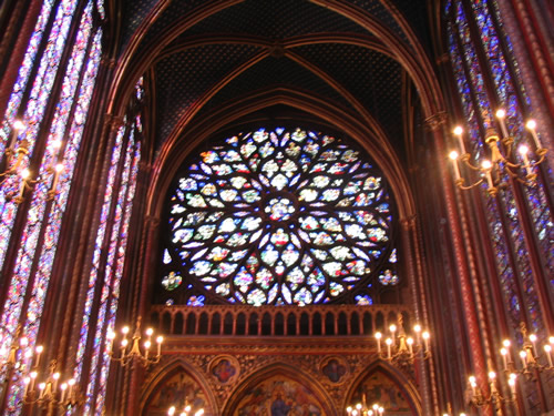 Rose Window, upper chapel at Sainte-Chapelle